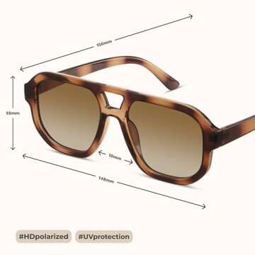 Stylish Polarized Aviator Sunglasses for All Ages
