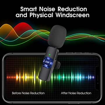 Kdewere Wireless Lavalier Microphone Bundle for iPhone