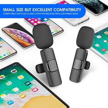 Kdewere Wireless Lavalier Microphone Bundle for iPhone