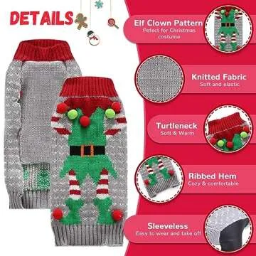 DOGGYZSTYLE Ugly Christmas Dog Sweater for Furbabies