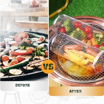 Outdoor Grill Basket Set, 11pcs Stainless Steel Accessories