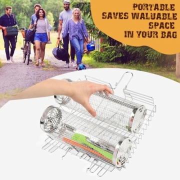 Outdoor Grill Basket Set, 11pcs Stainless Steel Accessories