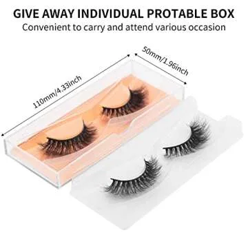 DYSILK Cat Eye Lashes - 5 Pairs Fluffy Mink False Eyelashes