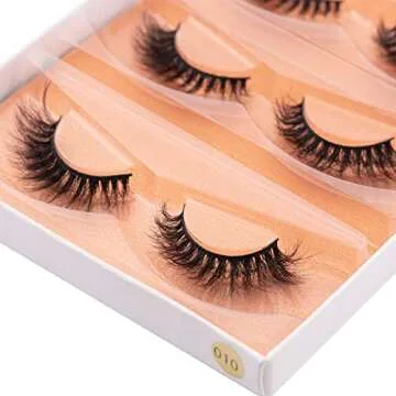 DYSILK Cat Eye Lashes - 5 Pairs Fluffy Mink False Eyelashes
