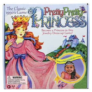 Pretty, Pretty, Princess with 1990's Artwork by Winning Moves Games USA, a Delightful Jewelry Dress-...