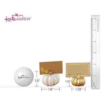 Mini White Pumpkin Place Card Holders for Fall Decor