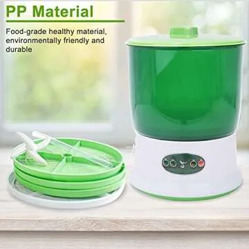 Consfly Bean Sprouts Machine Automatic Bean Sprouts Maker 3 Layers Seed Sprouter with Pressure Plate for Home 110V