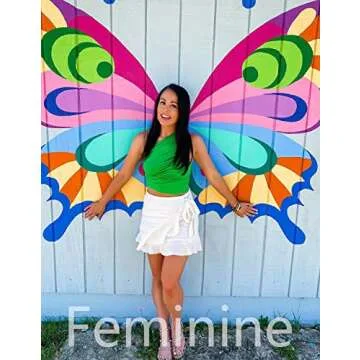 ChainJoy Womens High Waist Ruffle Hem Tie Wrap Skirt Summer Casual A Line Overlap Skirt White Large