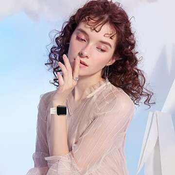 Designer Sport Band Compatible with Apple Watch iWatch Bands 38mm 40mm 41mm 42mm 44mm 45mm 49mm Men Women, Soft Silicone Strap Wristbands for Apple Watch Series 9/8/7/6/5/4/3/2/1/SE/Ultra