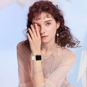 Designer Sport Band Compatible with Apple Watch iWatch Bands 38mm 40mm 41mm 42mm 44mm 45mm 49mm Men Women, Soft Silicone Strap Wristbands for Apple Watch Series 9/8/7/6/5/4/3/2/1/SE/Ultra