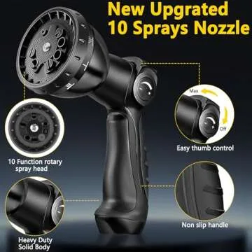 Flexible 75 ft Expandable Garden Hose with Brass Connectors