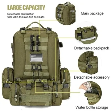Military Tactical Backpack | 40-50L Molle System Rucksack