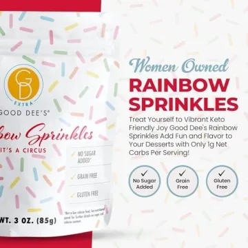 Keto Rainbow Sprinkles Sugar-Free Low Carb Gluten-Free