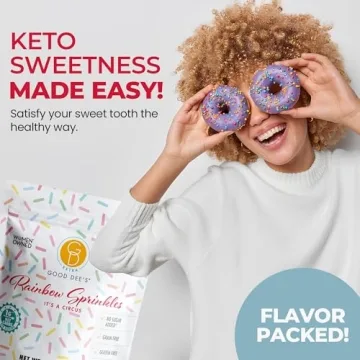 Keto Rainbow Sprinkles Sugar-Free Low Carb Gluten-Free