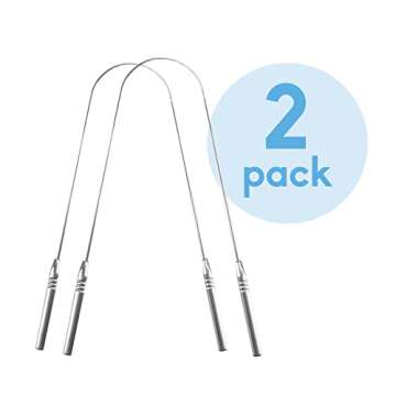 The Humble Co. Tongue Scraper – 100% Stainless Steel Tongue Cleaner, For Superior Oral Care, Denta...