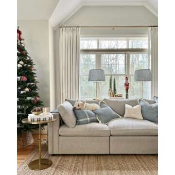 TWOPAGES Isabella Customizable Linen Textured Cotton Curtain for Living Room Bedroom Custom Made (1 Panel)