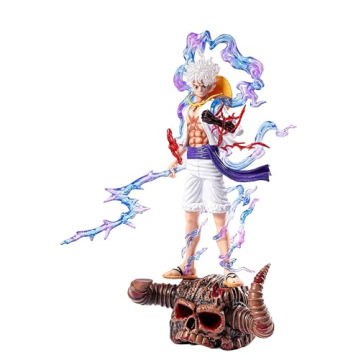 LESESOBE Luffy Figure, Gear 5 Luffy Action Figure Statues Figurine Birthday Gifts PVC 9.4"