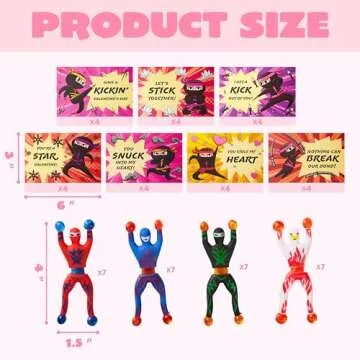 JOYIN 28 Packs Sticky Wall Climbing Men Ninja Set, Wall Climbers Stress Relief Toys for Kids Party Favor, Classroom Exchange Prizes, Greeting Cards
