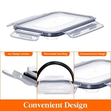 Lifewit 24pcs Airtight Food Storage Containers with Universal Lids, Plastic Cereal Containers Storage Set with Labels Marker in Kitchen Pantry, Sugar Flour Dry Food, BPA Free