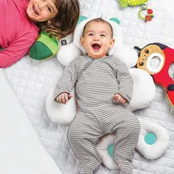 BENBAT Total Body Baby Support Pillow - Stroller Or Car Seat Baby Body Support Pillow - Baby Head Support Pillow and Body Support for Babies - Newborn Gifts and Gifts for Baby Shower (White)