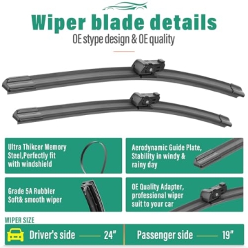 Premium Wiper Blades for Honda CR-V 2023-2025 - Set of 3