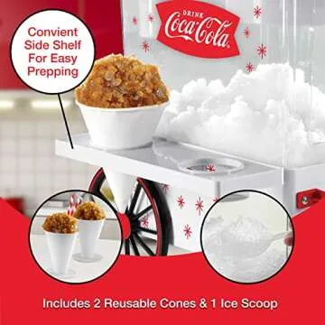 Nostalgia Coca-Cola Snow Cone Machine - Perfect for Parties