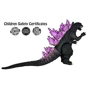 TwCare Godzilla Toy Action Figure: King of The Monsters, 2020 Movie Series Movable Joints Soft Vinyl, Carry Bag
