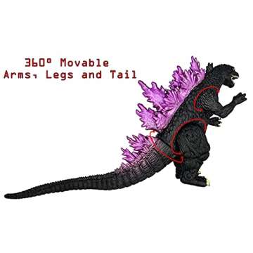 TwCare Godzilla Toy Action Figure: King of The Monsters, 2020 Movie Series Movable Joints Soft Vinyl, Carry Bag