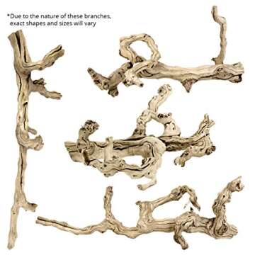 Koyal Wholesale 18" Natural Grapevine, Sandblasted Reptile Wood Branches, Terrarium Grapewood, Reptile Branch, Grapewood Branch, Grapevine Wood for Wedding Centerpieces, Branch Decor