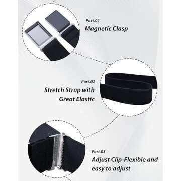 Kajeer Adjustable Kids Magnetic Belts - Stylish & Easy to Use
