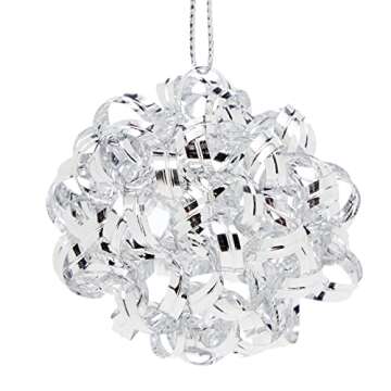 Juvale 35-Piece Mini Christmas Ornaments - Shatterproof Blue & Silver Christmas Ornaments, 1.8 Inch Christmas Balls, Glitter Ornaments for Hanging on Indoor & Outdoor Christmas Trees