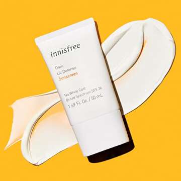 innisfree Daily UV Defense Sunscreen SPF 36: Non-Greasy Lotion with No White Cast Broad Spectrum Protection,2 Count (Pack of 1), 3.38 fl. oz.