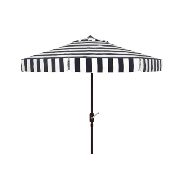 Safavieh Outdoor Elsa Fashion Line Black and White 11-foot Round UV Protected Umbrella