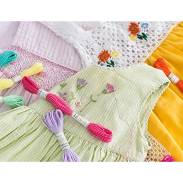 Premium Rainbow Color Embroidery Floss Set - 116 Pcs