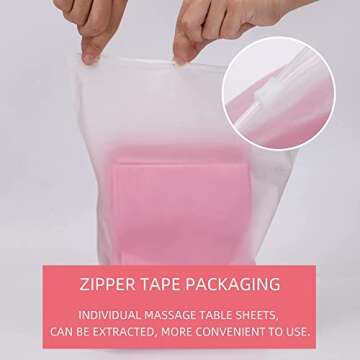 100 PCS Disposable Massage Table Sheets - Breathable & Stylish Pink Covers