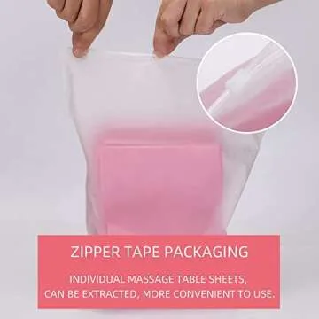 100 PCS Disposable Massage Table Sheets - Breathable & Stylish Pink Covers