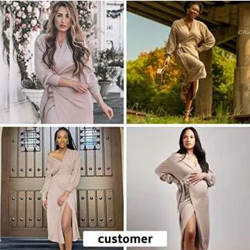 Chic EXLURA Knit Sweater Dress for Every Occasion