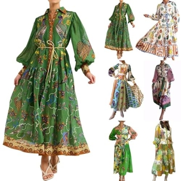 Rainbow Maxi Dress for Women - Flowy Wedding Guest Dress