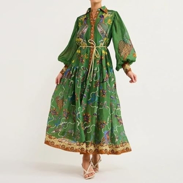 Rainbow Maxi Dress for Women - Flowy Wedding Guest Dress