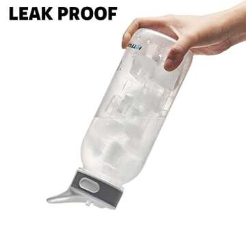 32oz Water Bottle with Straw, BPA Free Water Bottle Hydration with Motivational Time Marker Reminder...