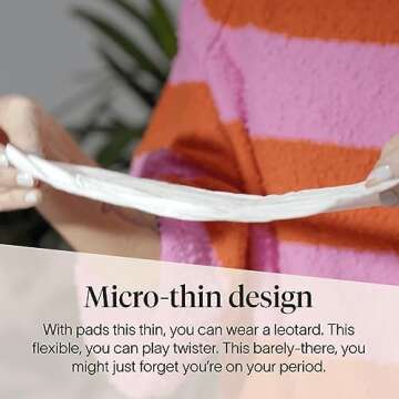 Cora Organic Pads | Ultra Thin Period Pads with Wings | Overnight Absorbency | Ultra-Absorbent Sanitary Pads for Women | 100% Organic Cotton Topsheet (18 Count)