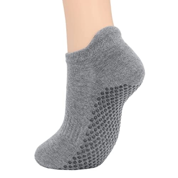 Zando Pilates Socks Non Slip Barre Socks for Women Anti Slip Hospital Socks With Grips For Women Coz...