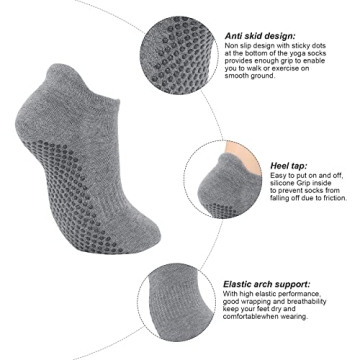 Zando Non-Slip Pilates Socks for Ultimate Comfort