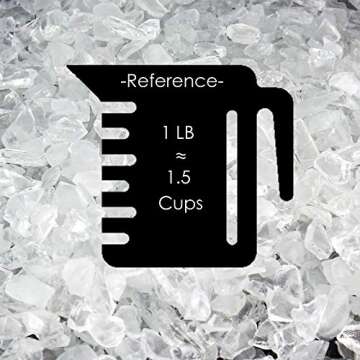 CYS EXCEL Clear Crushed Glass Vase Fillers (2 LBS, Approx. 3 Cups) | Multiple Color Choices Aquarium...