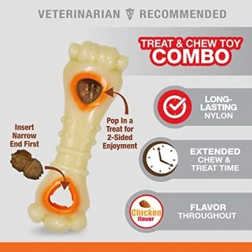 Nylabone Chew & Treat Toy - Durable & Refillable Treats for Dogs
