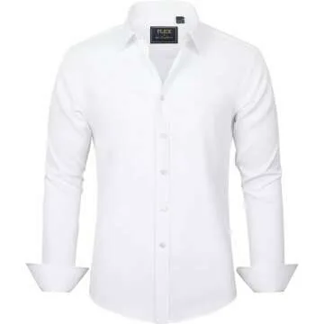 Wrinkle-Free J.VER Men's Dress Shirts for Business Casual
