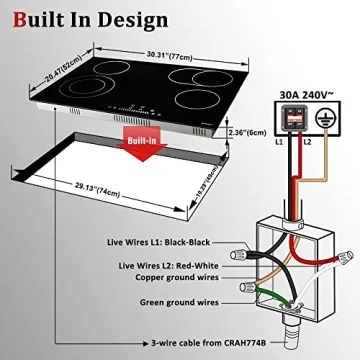 30" ECOTOUCH Built-in Electric Cooktop with 4 Burners