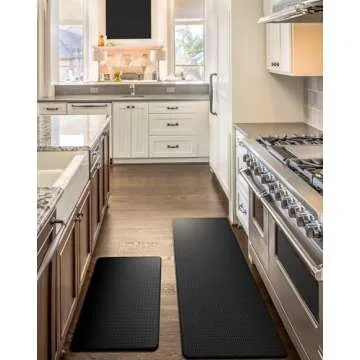 Homergy Anti Fatigue Kitchen Mats - 2 PCS Memory Foam Comfort Rugs