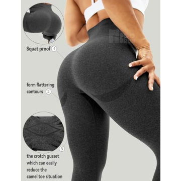 HIGORUN Women Seamless High Waist Yoga Leggings