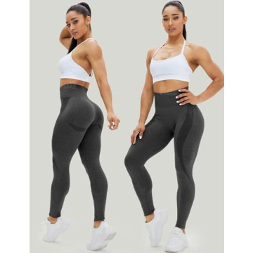 HIGORUN Women Seamless High Waist Yoga Leggings